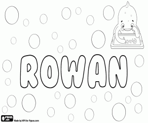 Colorear Rowan, nombre unisex