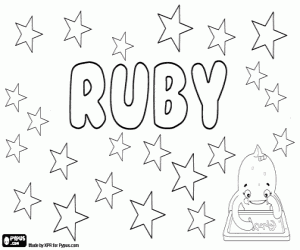 Colorear Ruby, nombre inglés