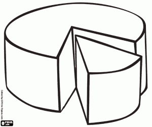 Colorear Una rueda de queso gruyer