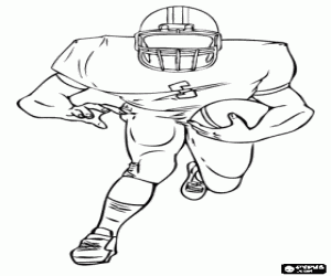 Colorear Running back, fútbol americano