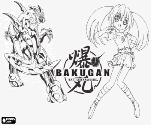 Colorear Runo y su Bakugan Tigrerra