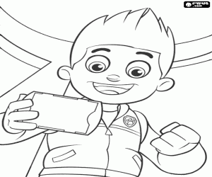 Colorear Ryder, el niño de PawPatrol