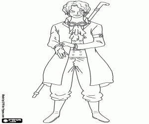 Colorear Sabo, personaje de One Piece