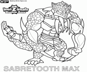 Colorear Sabretooth Max. Invizimals LOD