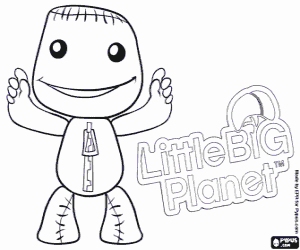 Colorear Sackboys, LittleBigPlanet