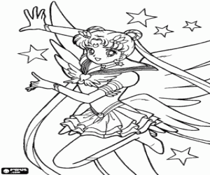 Colorear Sailor Moon es Serena Tsukino