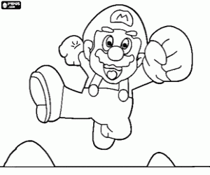Colorear Salto de Mario en el videojuego