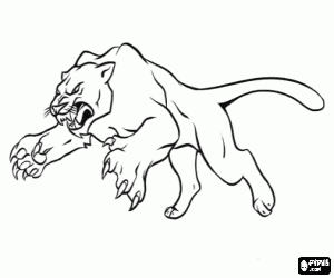 Colorear El salto de la pantera negra