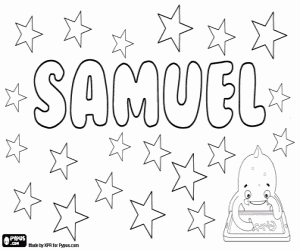Colorear Samuel, un nombre bíblico