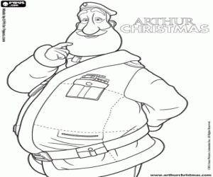 Colorear Santa Claus de Arthur Christmas