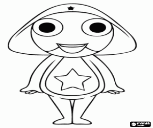 Colorear Sargento Keroro, personaje manga