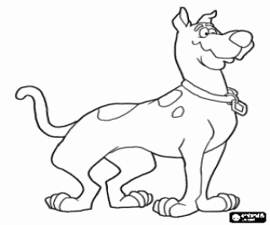 Colorear Scooby-Doo,el perro protagonista