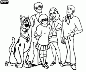 Colorear Scooby Doo y sus amigos