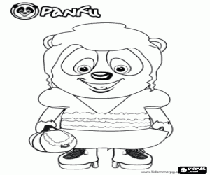 Colorear Señorita Panda Panfu