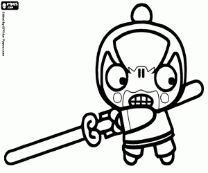 Colorear Sensei Chang, personaje de Pucca