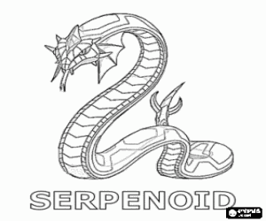 Colorear Serpenoid es un Bakugan serpiente