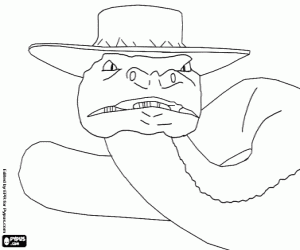 Colorear La serpiente Jake de Rango