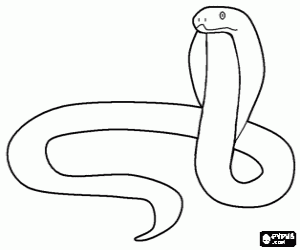 Colorear Una serpiente venenosa,una cobra