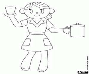 Colorear Servicio a bordo del avión