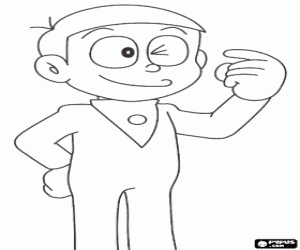 Colorear Sewashi, personaje de Doraemon