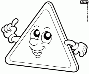 Colorear Una señal de advertencia de peligro