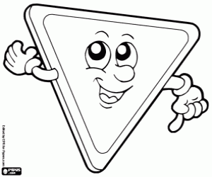 Colorear Una señal de tráfico de prioridad