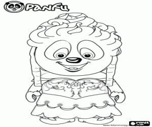 Colorear La señora Panda de Panfu