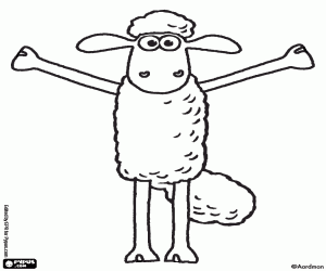 Colorear Shaun con los brazos abiertos
