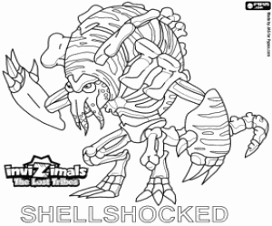 Colorear Shellshocked, Invizimals LTP