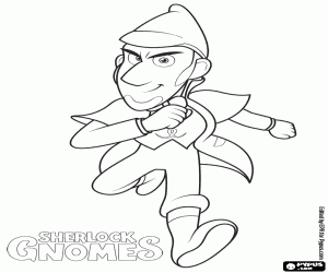 Colorear Sherlock Gnomes, nuevo personaje