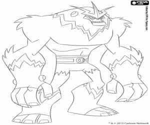 Colorear Shocksquatch de Ben 10 Omniverse
