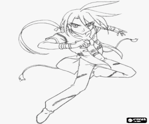 Colorear Shun, personaje de Bakugan