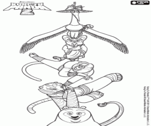 Colorear Los siete maestros del Kung Fu