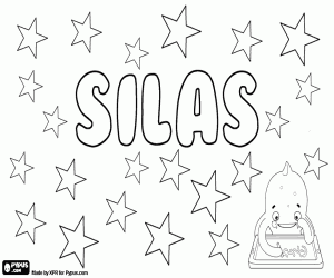 Colorear Silas, nombre en varios idiomas
