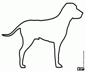 Colorear Silueta de perro Pointer inglés