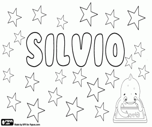Colorear Silvio, nombre en varios idiomas