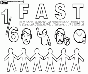 Colorear Los simptomas de un Ictus