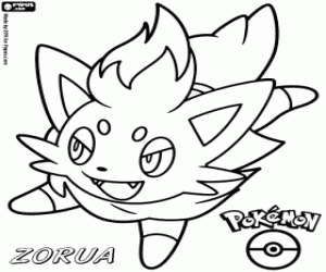 Colorear Un siniestro Pokémon, Zorua