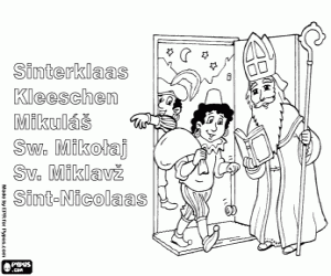 Colorear Sinterklaas, tradición europea