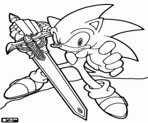 Colorear Sir Sonic, un caballero medieval