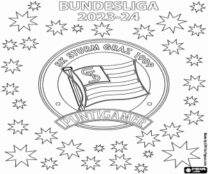 Colorear SK Sturm Graz, campeón 2023-2024