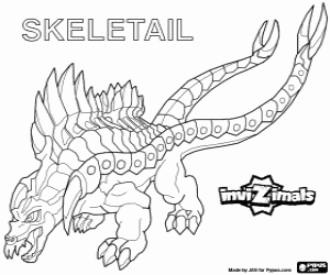 Colorear Skeletail, uno de los Invizimals