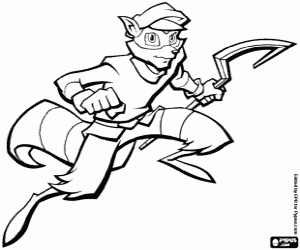 Colorear Sly Cooper, el astuto ladrón