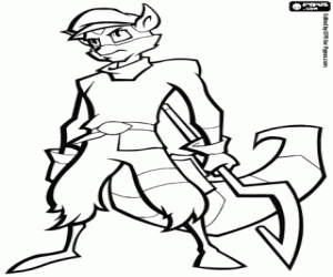 Colorear Sly Cooper, el líder de la banda