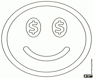 Colorear Smiley y el amor al dinero