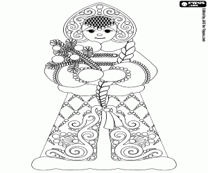 Colorear Snegúrochka, una tradición eslava