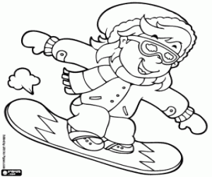 Colorear Snowboard