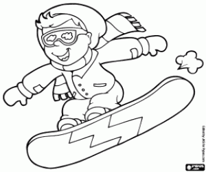 Colorear Snowboarder