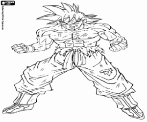 Colorear Son Goku herido