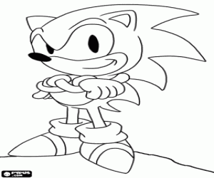 Colorear Sonic el erizo del videojuego